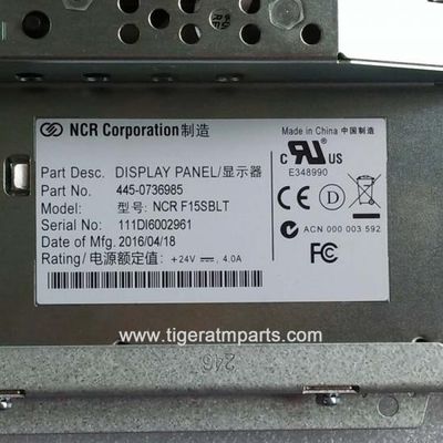 445-0736985 NCR 66XX صفحه نمایش LCD 15 اینچی قطعات ماشین ATM