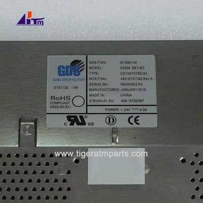 445-0731782 NCR 6625 6626 LCD 15 اینچ Std روشن نمایش قطعات دستگاه ATM