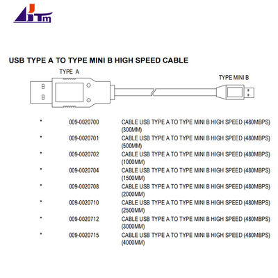 009-0020701 NCR 6683 6684 6687 2062 2064 مجموعه کابل USB نوع A به نوع Mini B