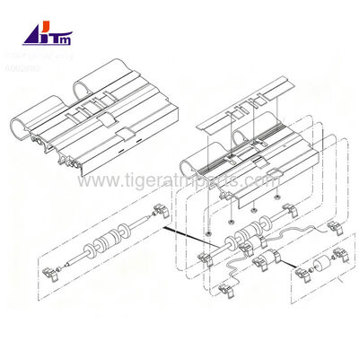 A002880 راهنمای داخلی Assy برای دستگاه NMD50 Glory Triton NMD قطعات ATM